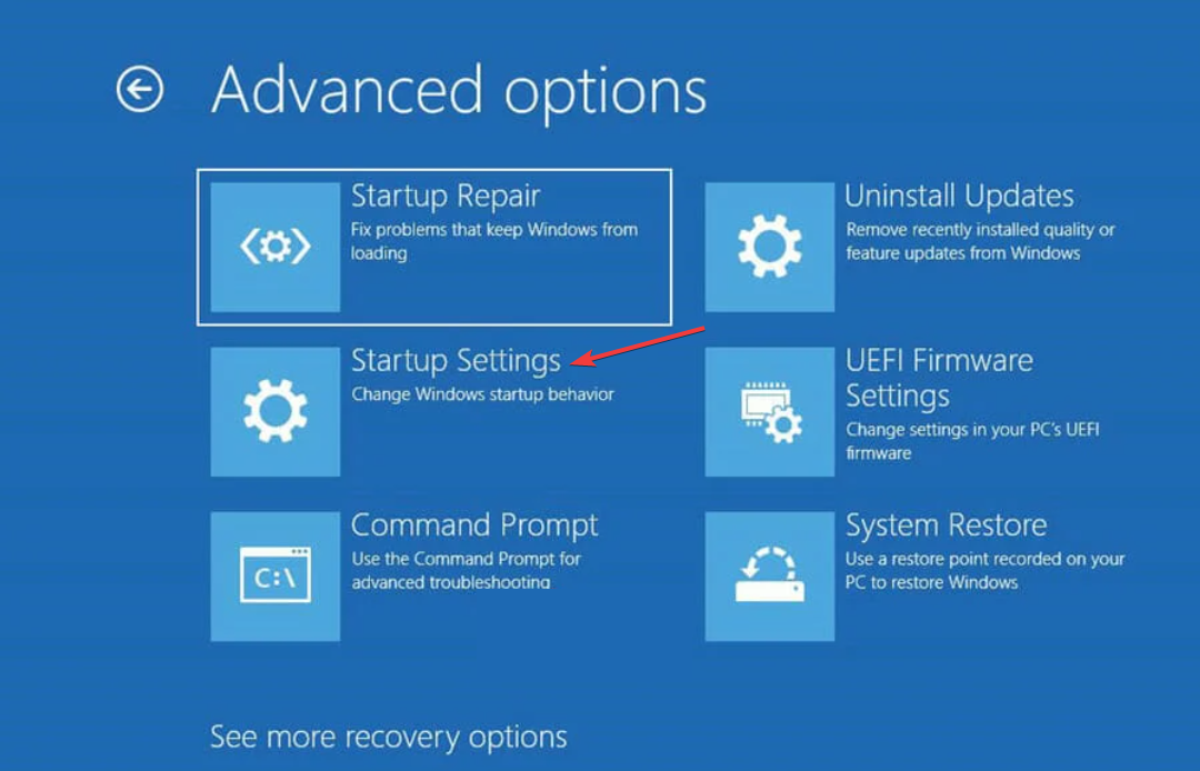startup settings digital signature for this file couldnt be verified