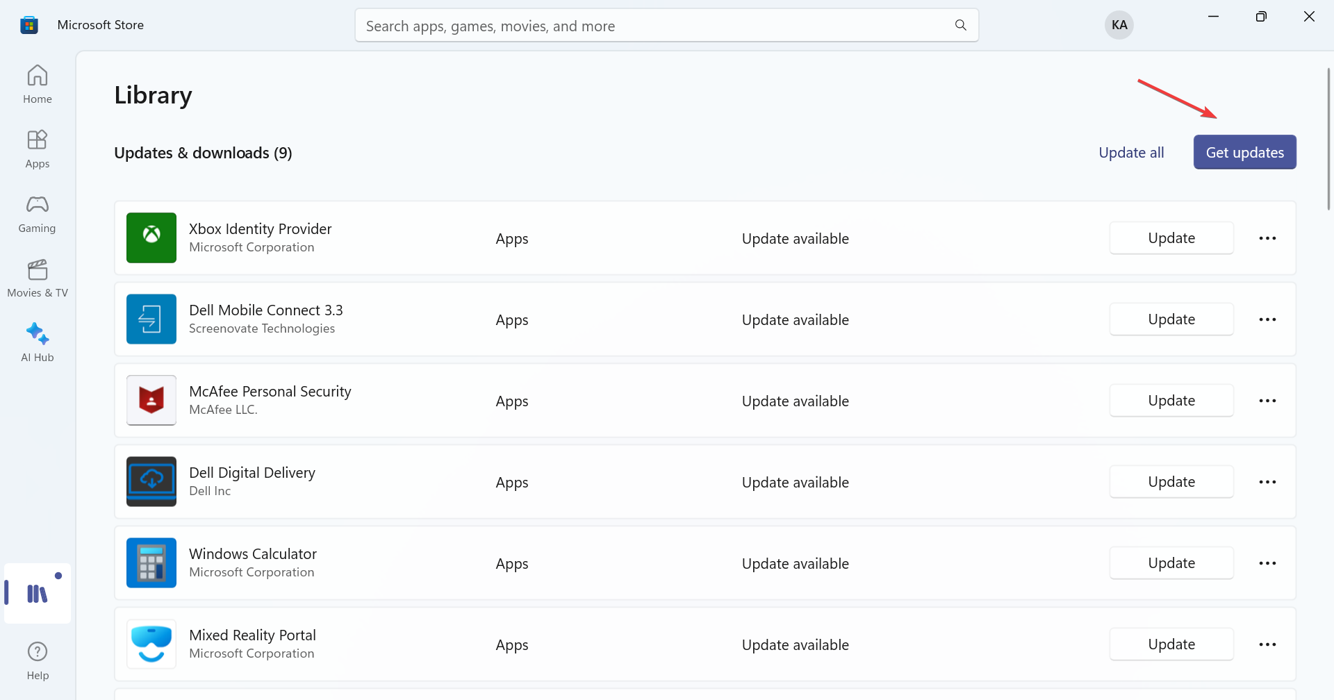 get updates