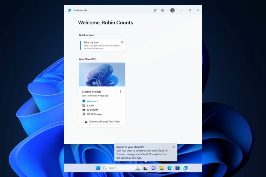 How to switch to cloud Windows 11 with Windows 365 Switch?