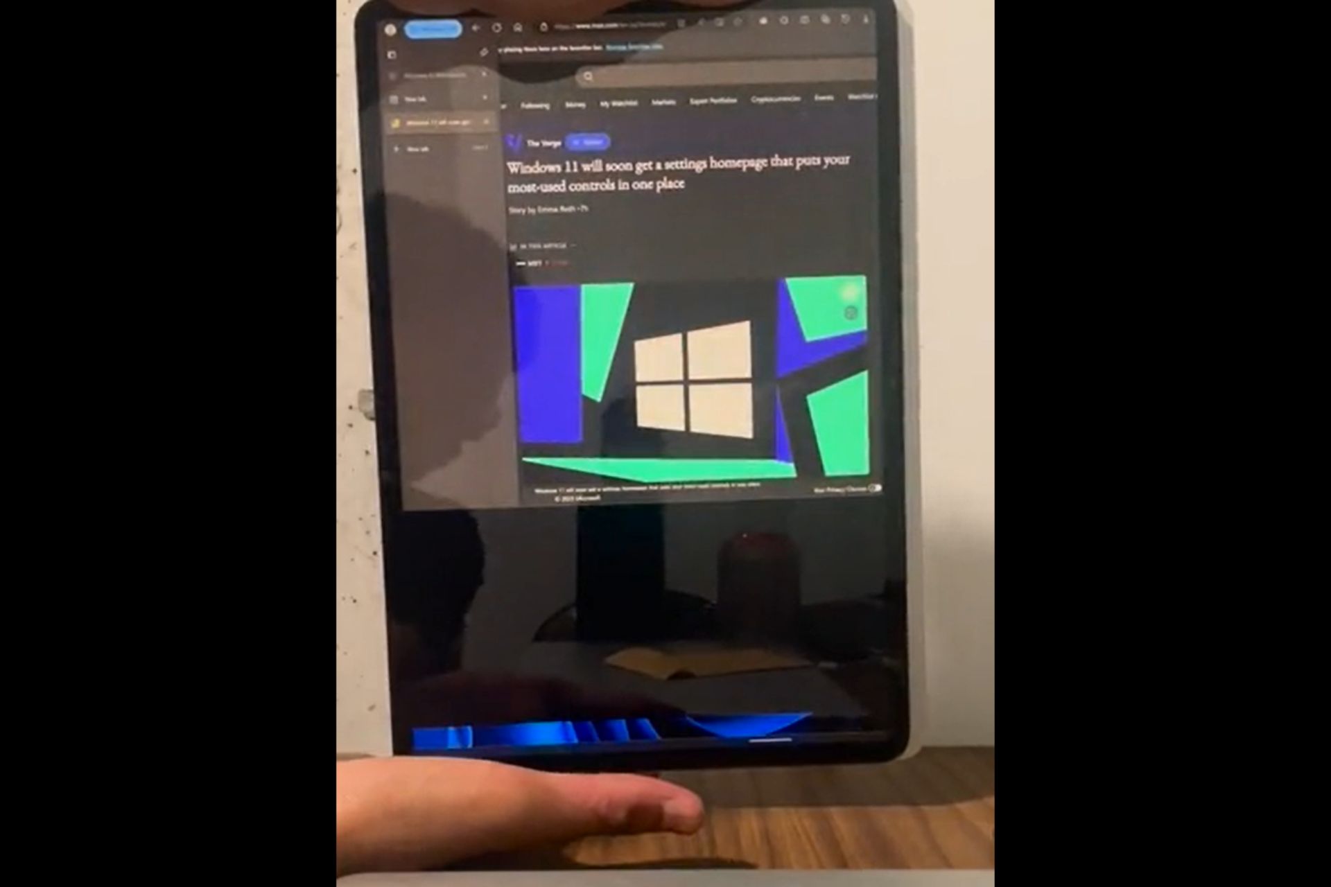 windows 11 touchscreen UI