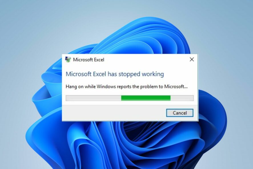 Fix excel keeps crashing