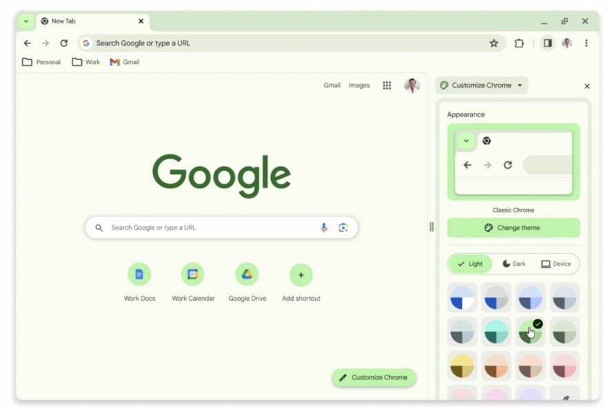 customize chrome homepage