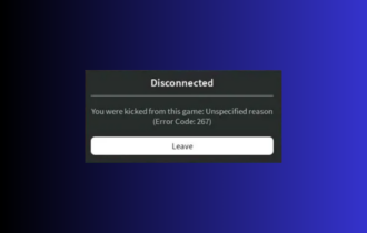 Roblox Error 267
