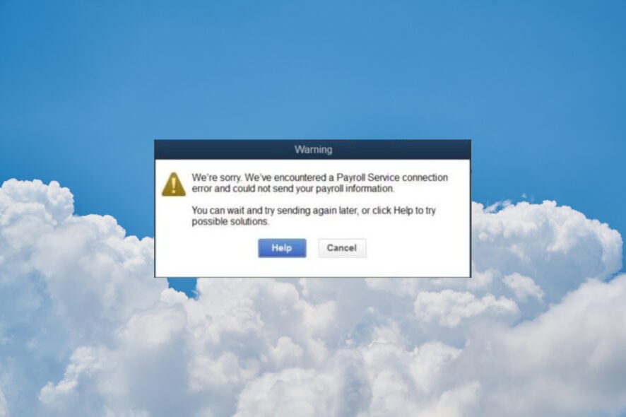 How to fix the QuickBooks payroll service connection error