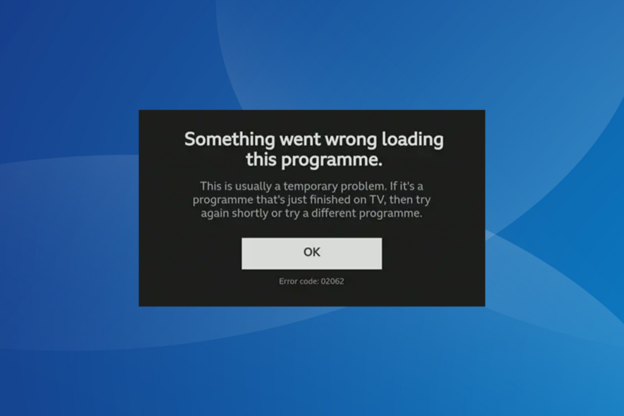 fix BBC iPlayer error code 02062