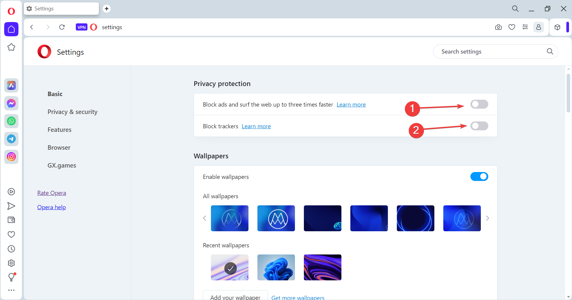 disable adblocker to fix this page has been blocked by opera