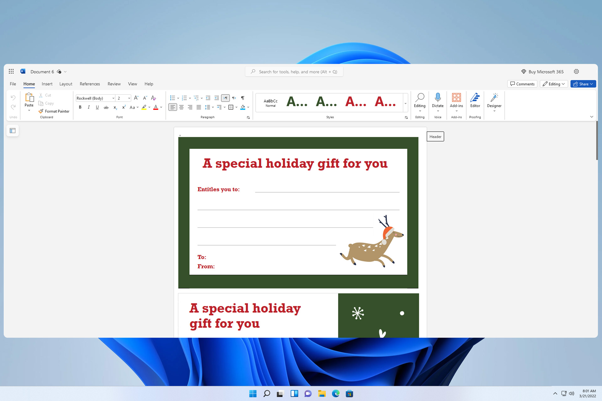 Microsoft office christmas templates