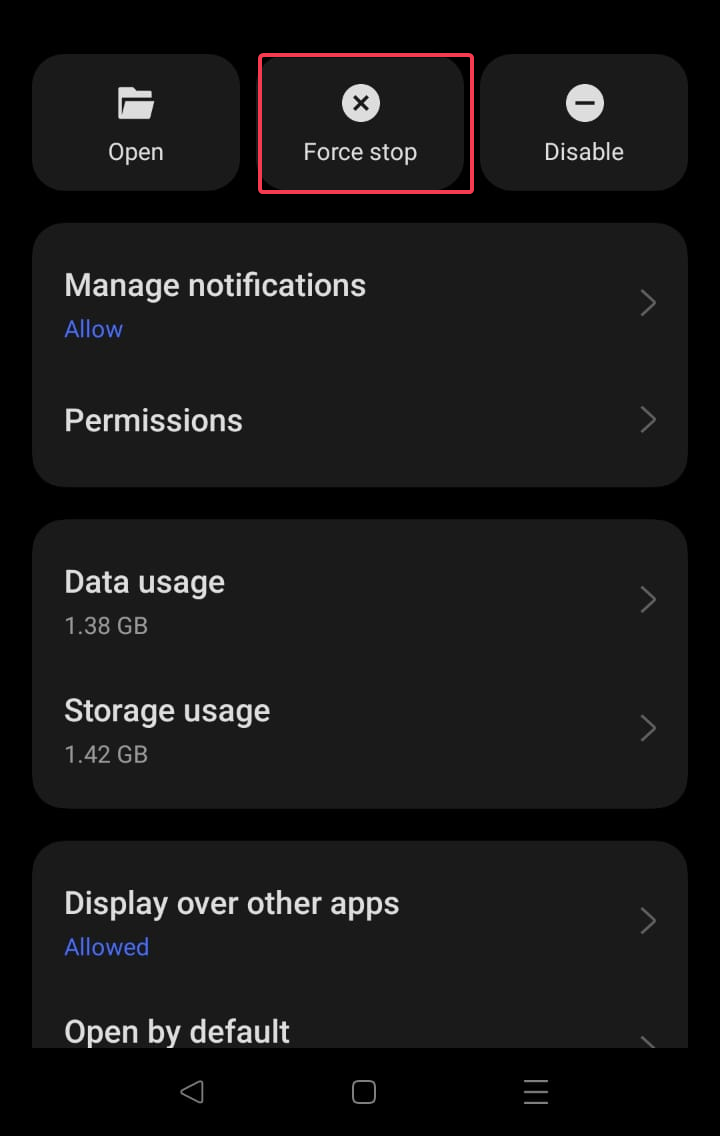 Force stop - youtube music keep pausing