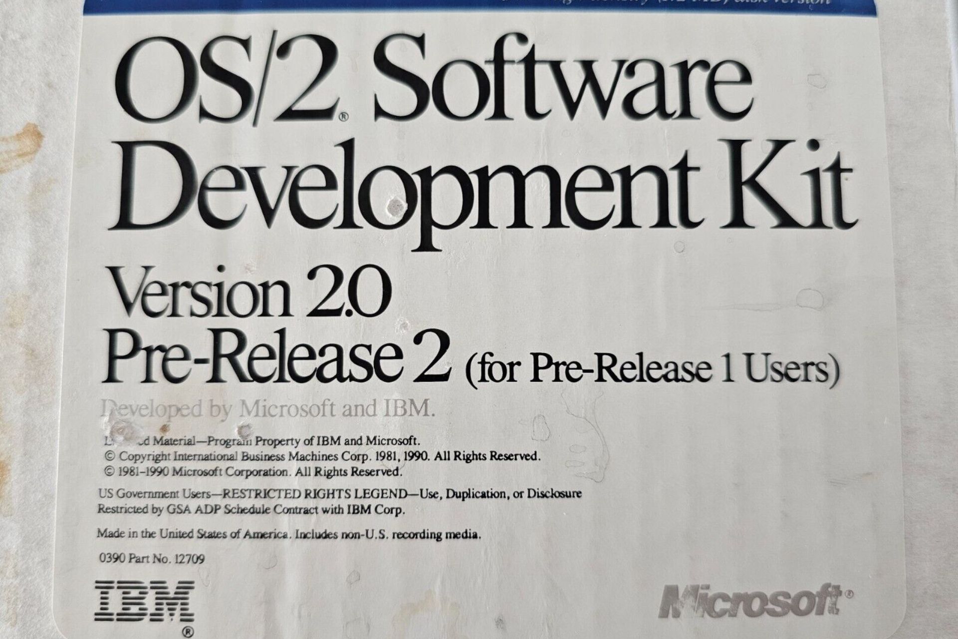 The 34-year-old original preview edition of Microsoft OS/2 2.0 was sold at just $650, but you can still get it