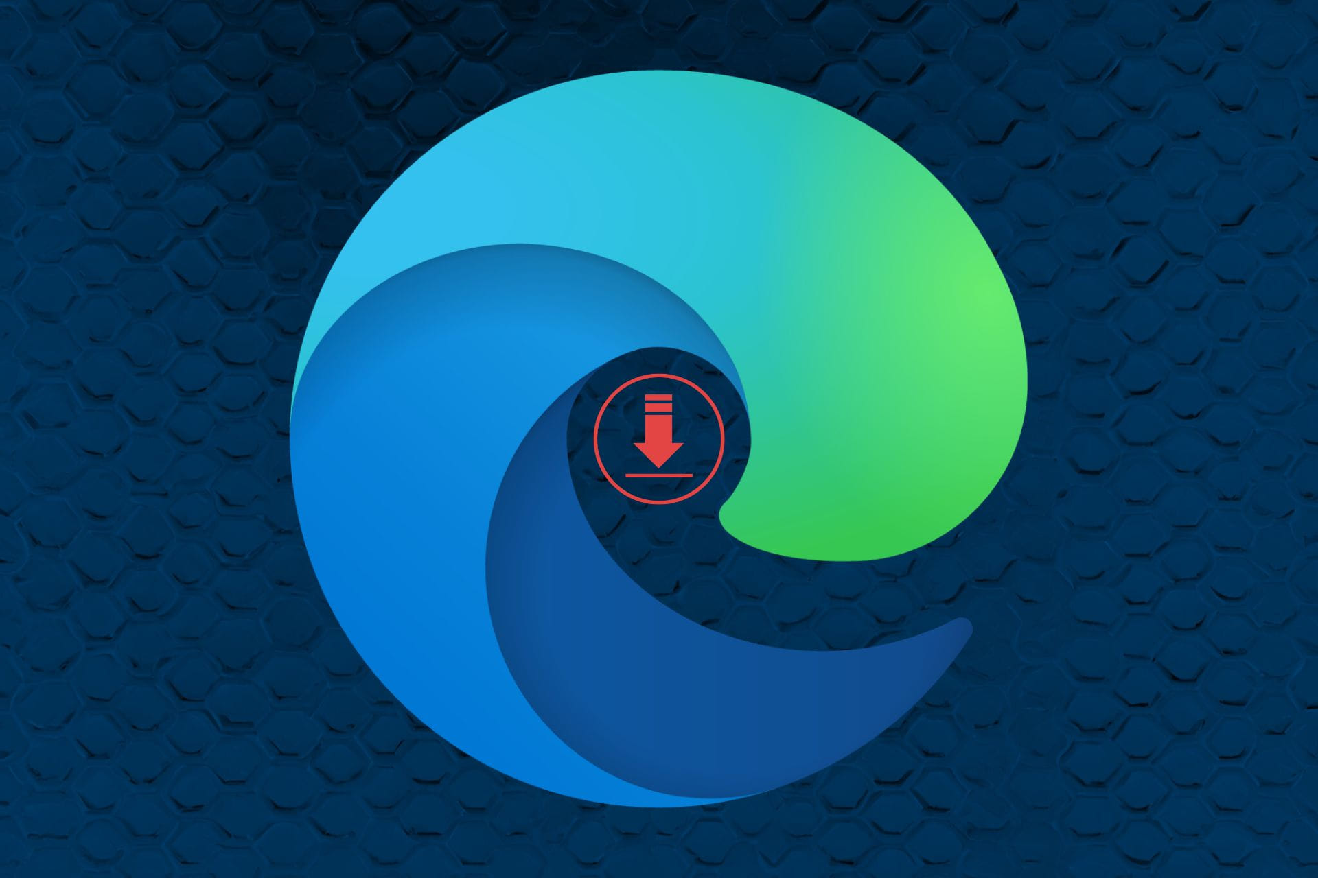 Microsoft Edge logo featuring a download symbol