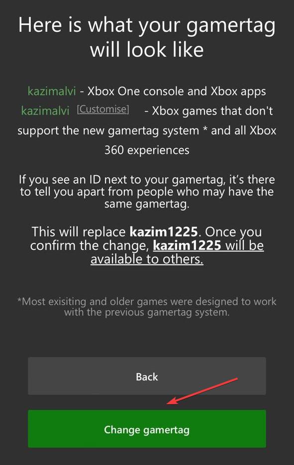 change xbox name gamertag mobile