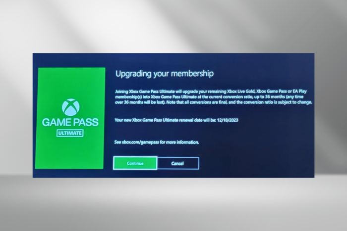 xbox upgrade Game Pass Ultimate