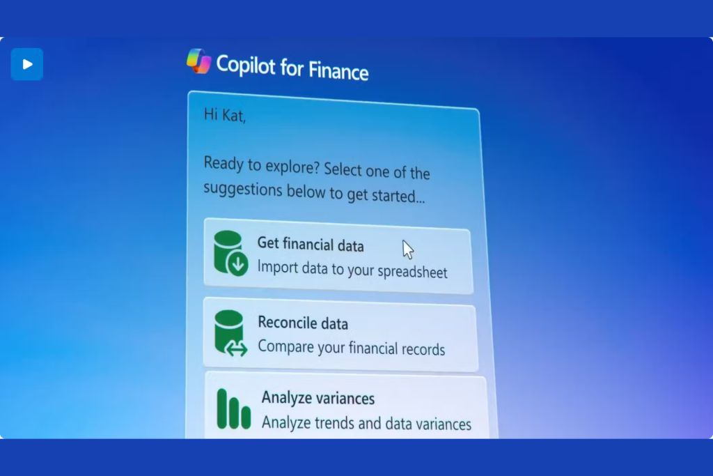 Copilot for Finance streamlines productivity and workflow for professionals