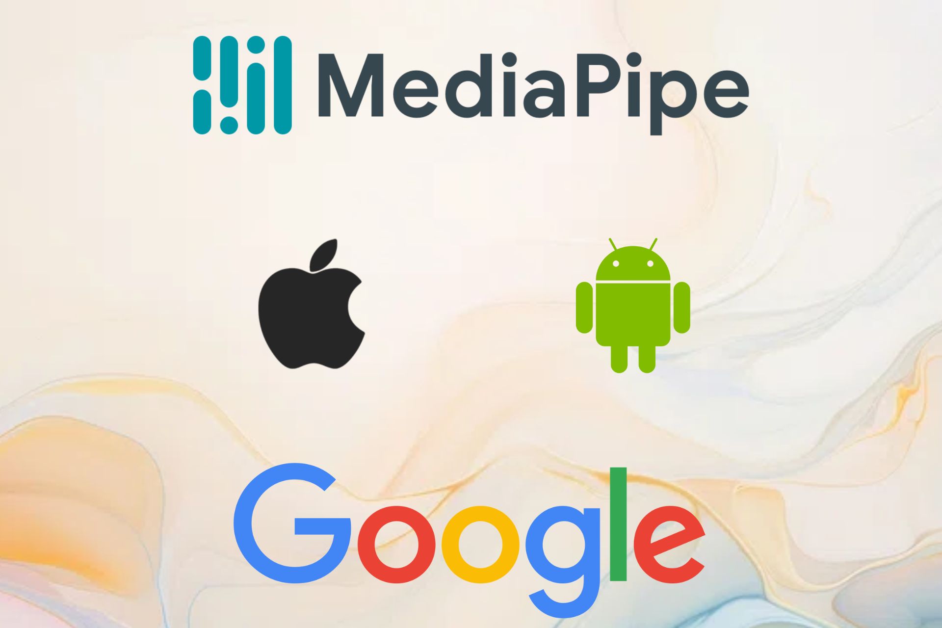 Experimental MediaPipe LLM Inference API featured next to the logos of Google, Android, and iOS