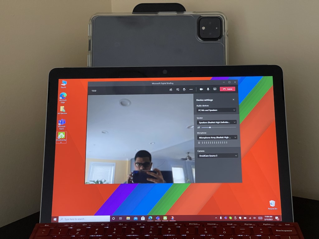 How to use your Android phone as a webcam in Microsoft Teams on Windows 10