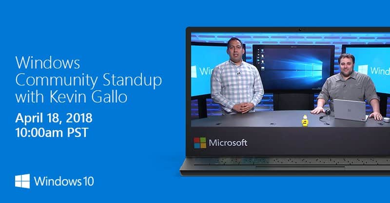 Microsoft announces new Windows Community Standup on April 18