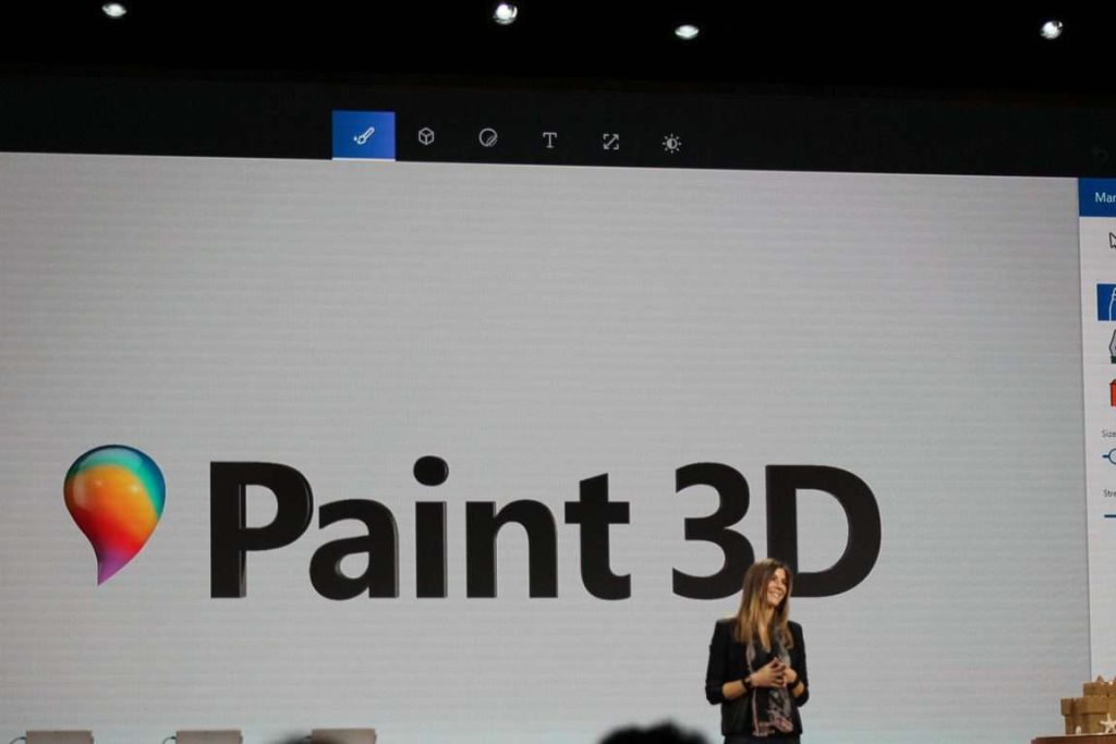 Hands on with Paint 3D on a Surface Pro 4 from the Windows 10 Event