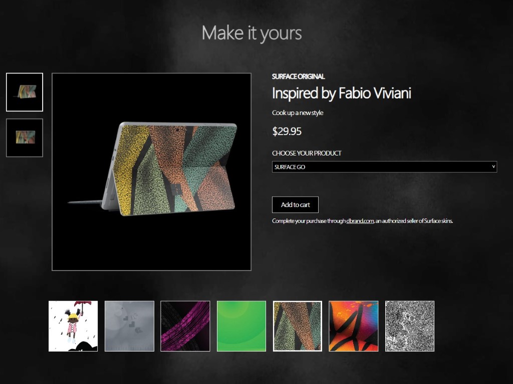 Microsoft launches new website where you can customize your Surface with unique dbrand skins