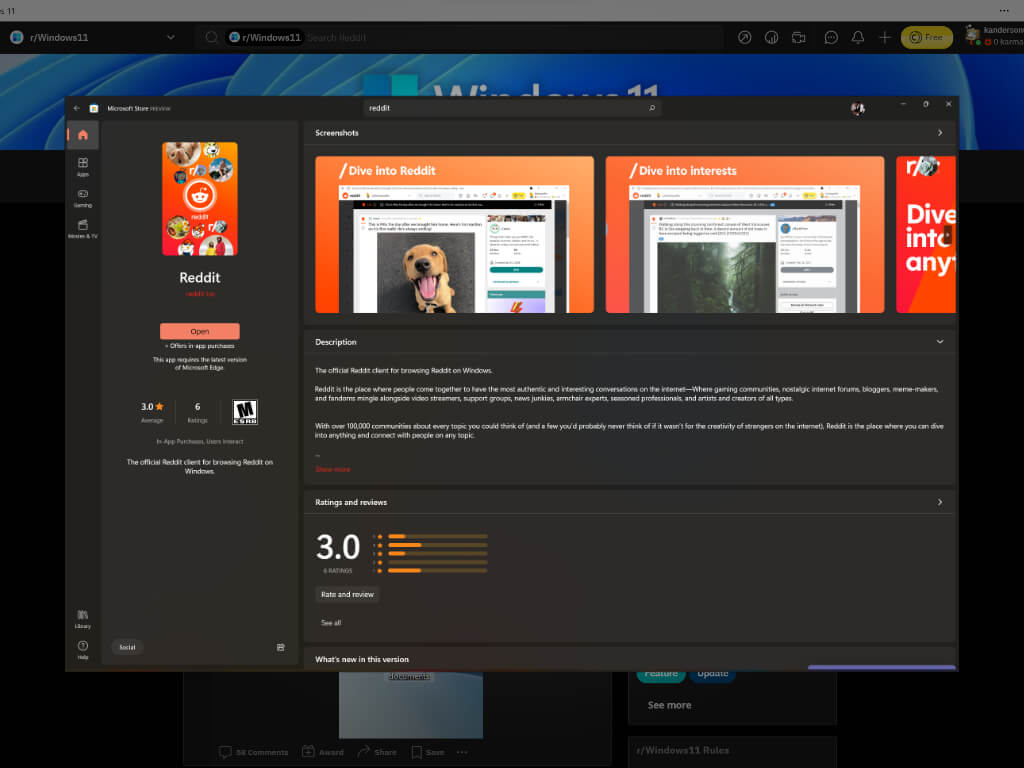 Official Reddit PWA makes its way to the Windows 11 Store