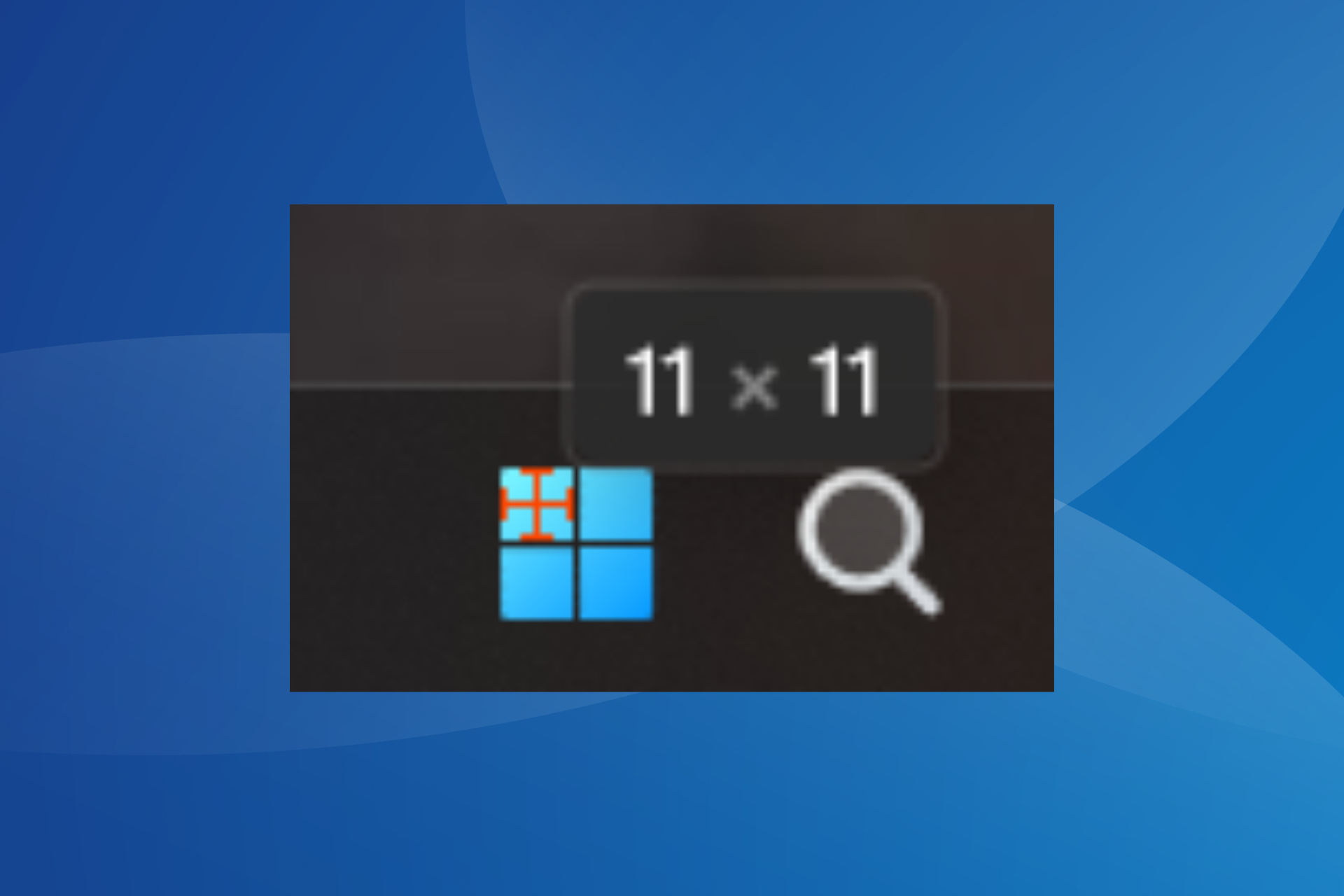 windows 11 start menu icon size