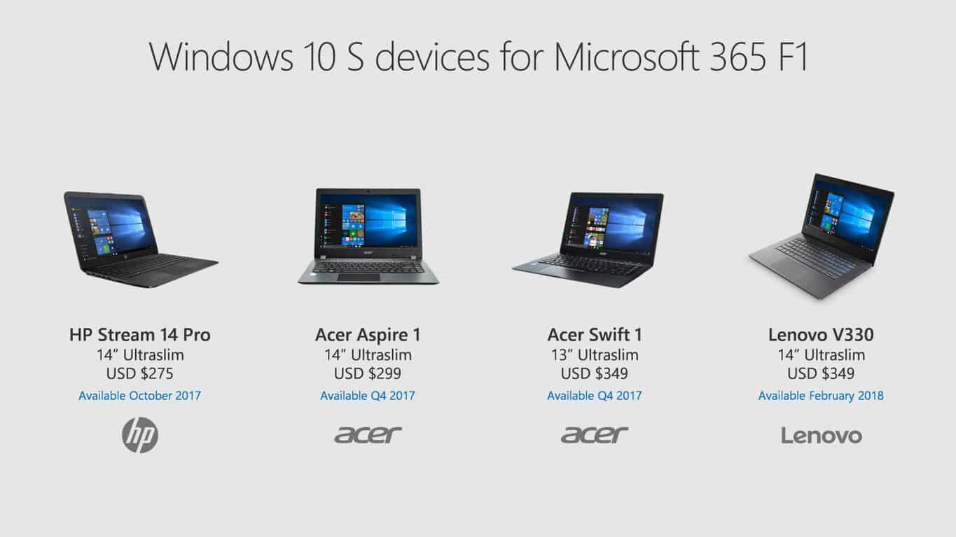 Ignite 2017: Microsoft announces new low cost Windows 10 S laptops from ...
