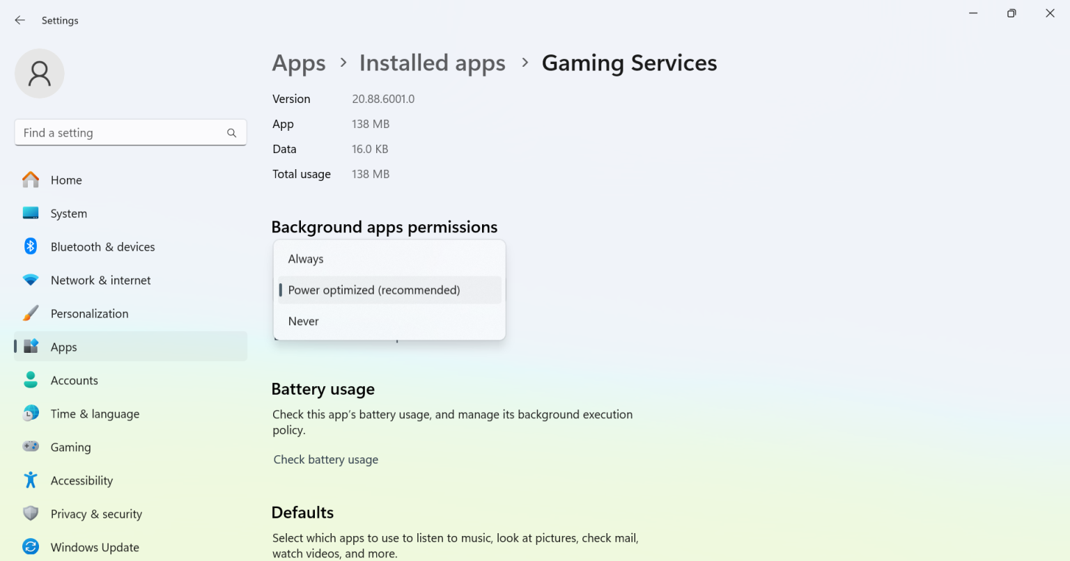 Gaming Services timeout error prevents you from searching in Windows 11 ...
