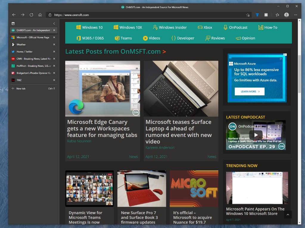 How to turn on vertical tabs in Microsoft Edge to browse faster