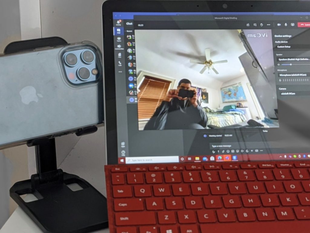 How to use your iPhone or iPad as a webcam in Microsoft Teams on Windows 10