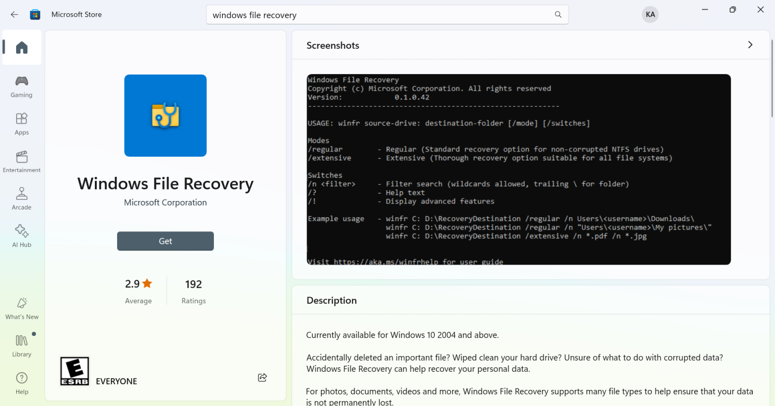 Microsoft Store is throwing a "Retrieving information" error ...