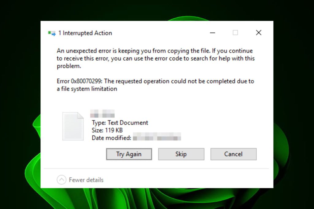 5 Quick Ways to Fix Error 0x80070299 on Windows 11