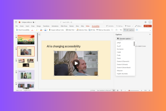 PowerPoint for the web now allows you to generate accurate captions for your videos