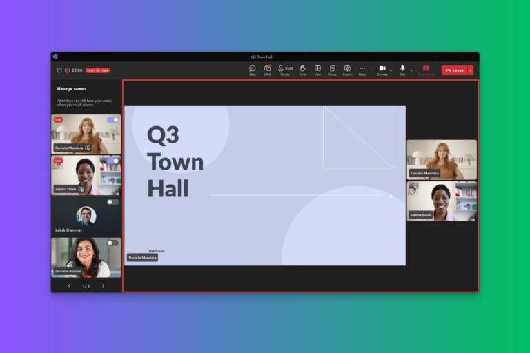 Microsoft Teams and Teams Live Events get updates for Town Hall