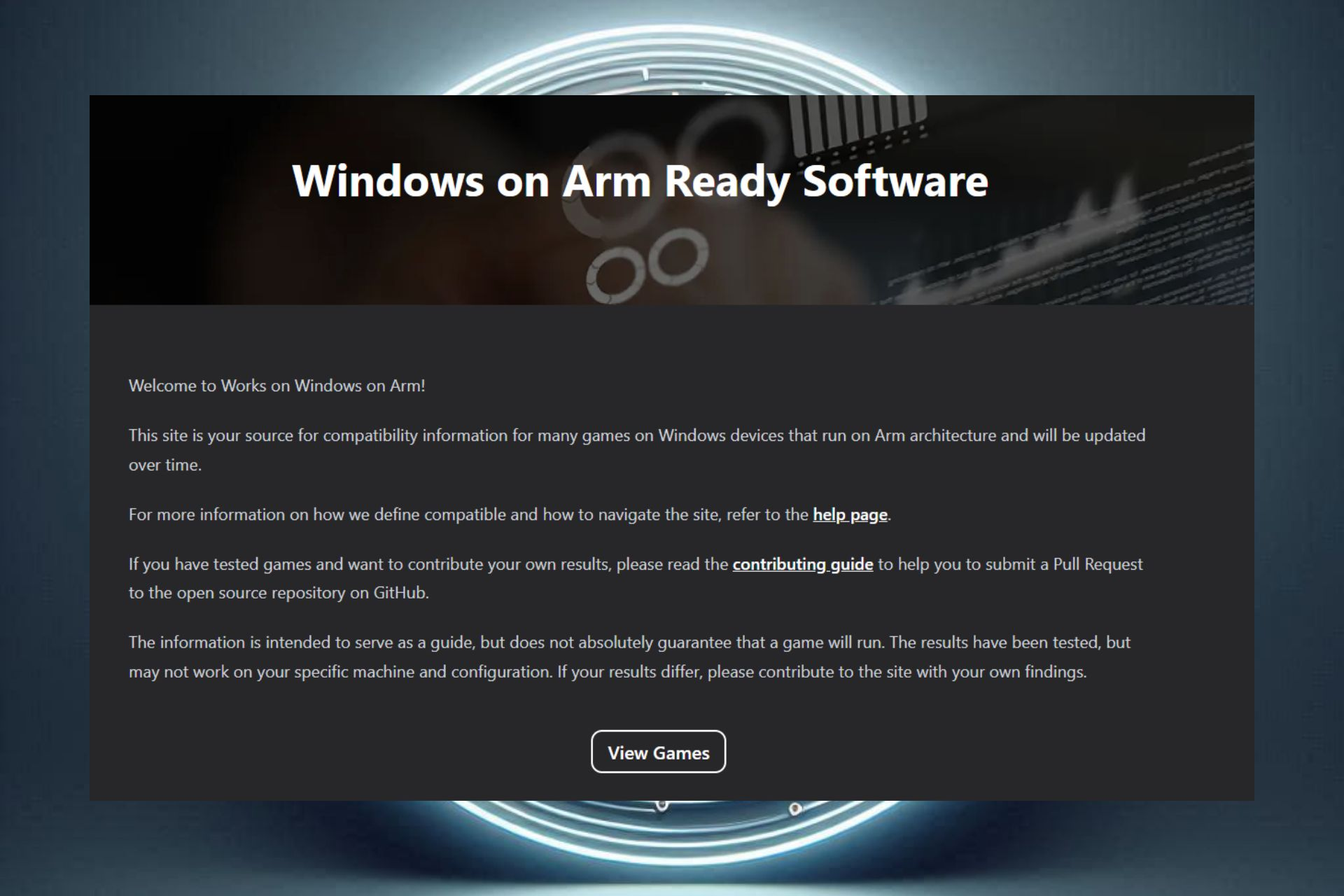 Use WorksOnWoA to find which games are compatible with Arm PCs