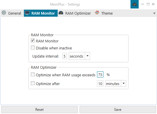 RAM Monitor feature