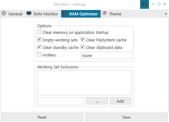 RAM Optimizer feature