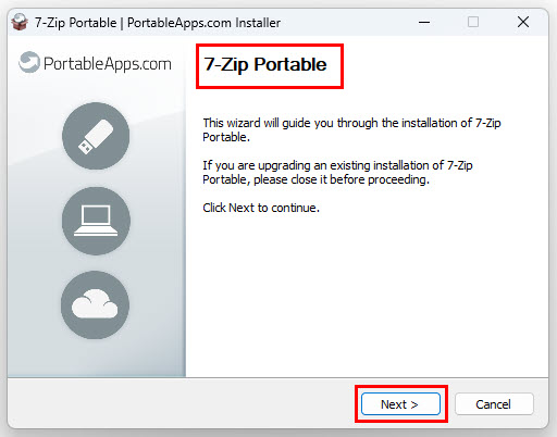7-Zip wizard