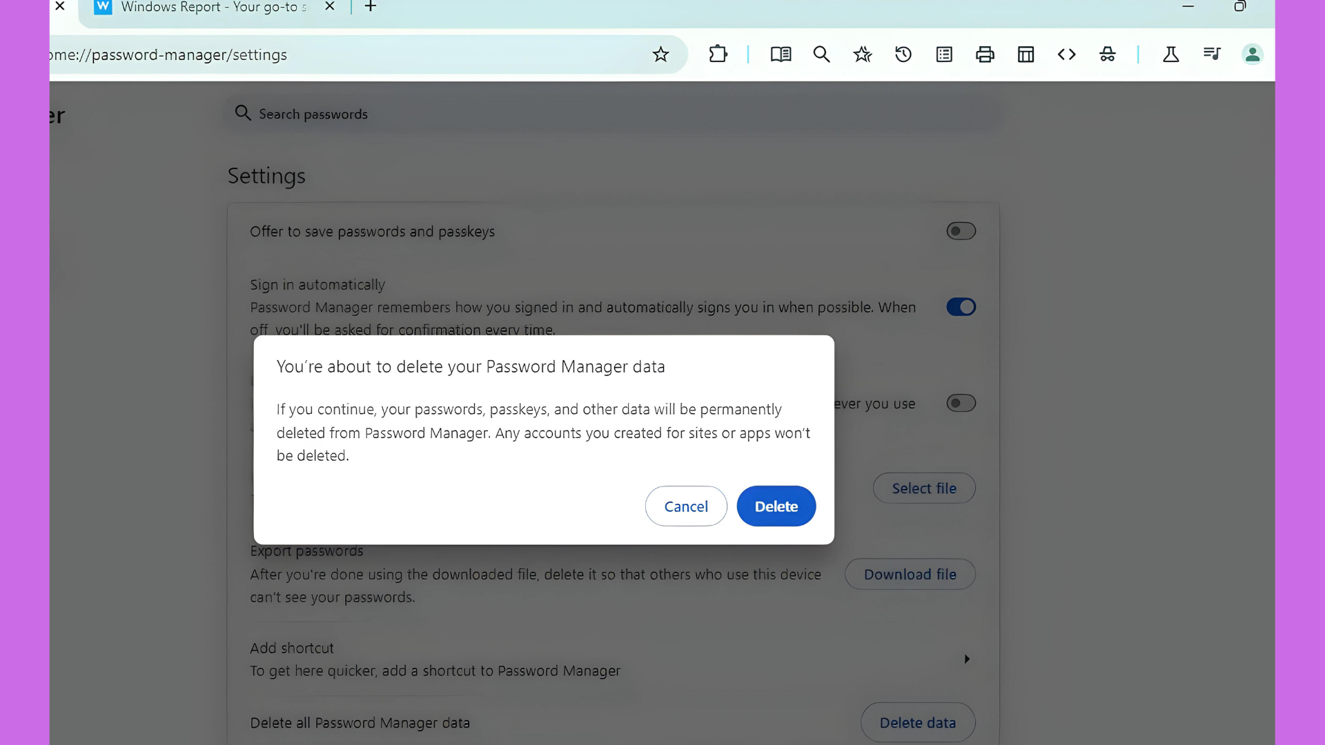 Chrome Password Manager is getting a Reset button