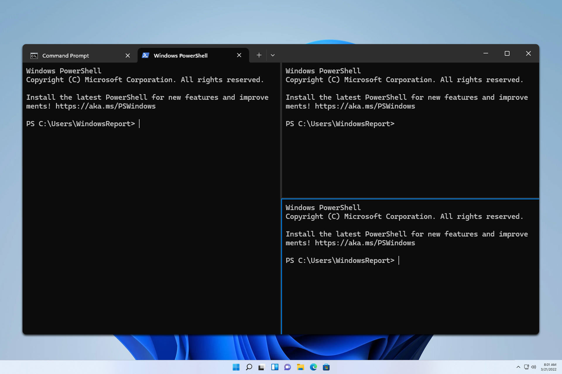 Command Prompt vs. Windows Terminal