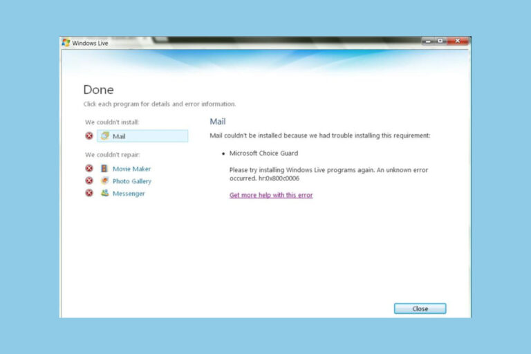 Windows Live Mail Error 0x8de00005: How to Fix It in 5 Steps