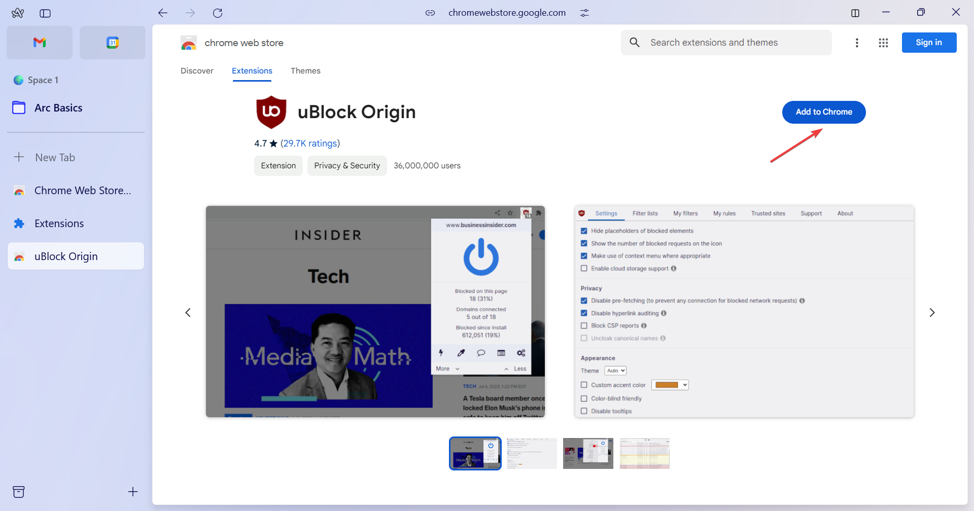 install arc browser ad blocker