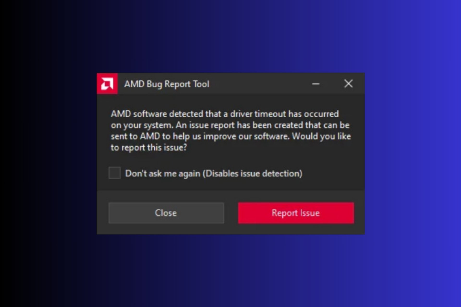 How to fix AMD driver timeout
