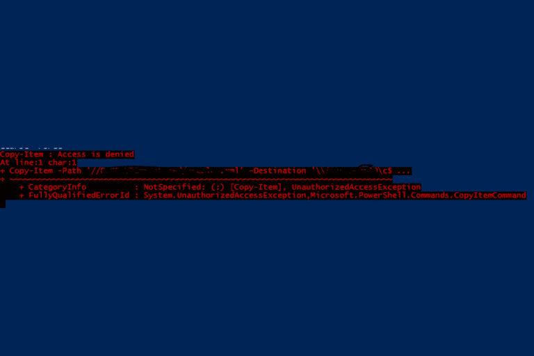 Copy-item Access is Denied in PowerShell: 8 Tested Fixes