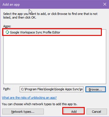 Google workspace sync profile
