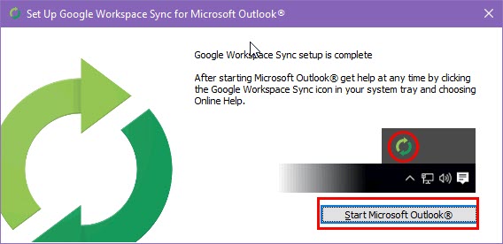 Start Microsoft Outlook