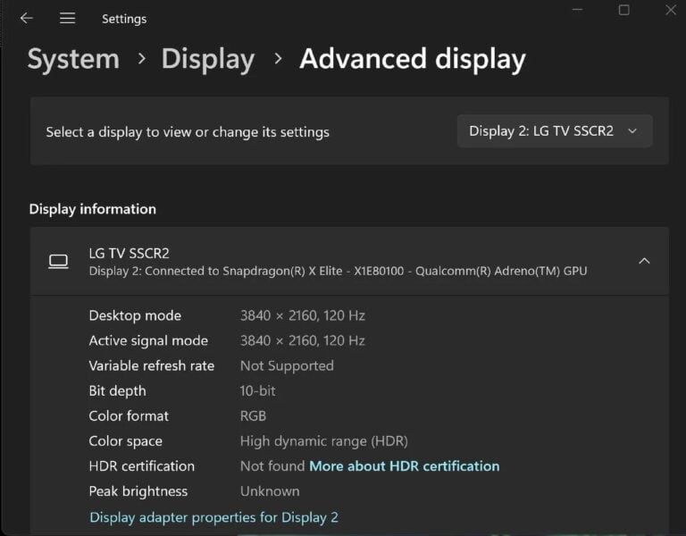 Snapdragon X Elite Monitor Support: Can I Connect a 4K 120Hz Display?