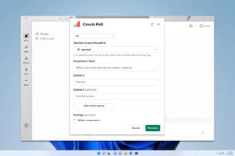 how to create a poll in slack