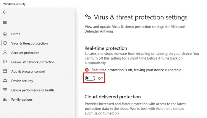 real time protection