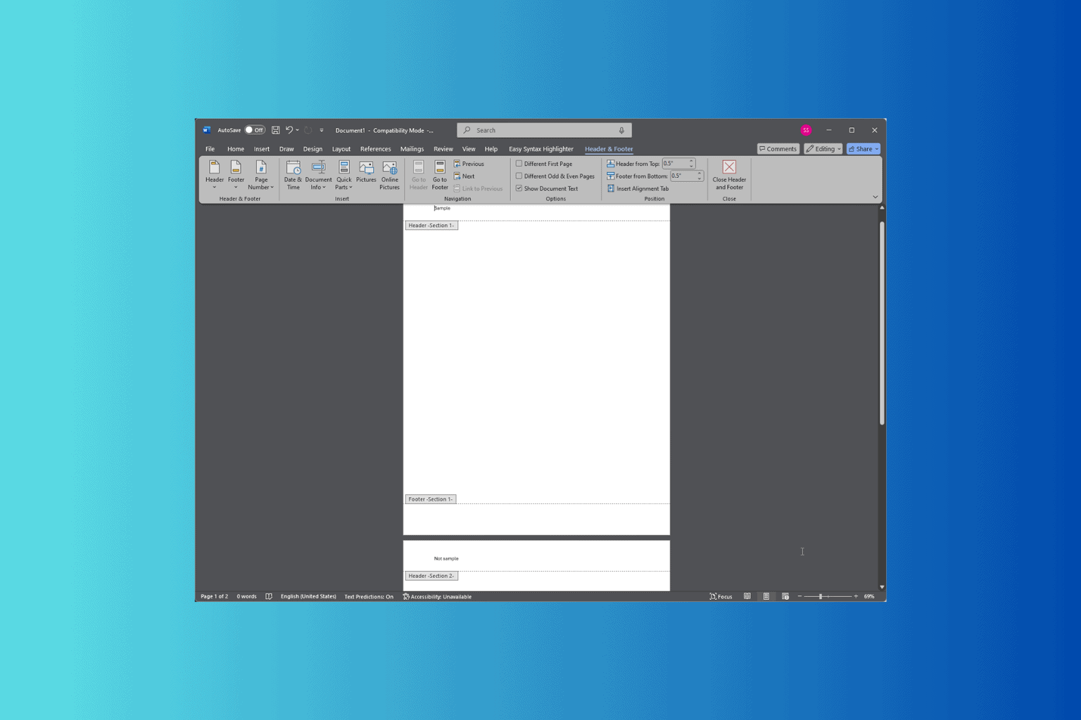 Steps to Create Different Headers on Each Page on Microsoft Word