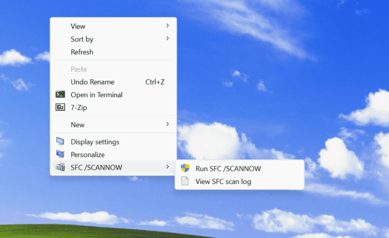 How to Add SFC /SCANNOW to Context Menu in Windows 11