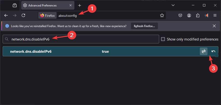 network.dns.disableIPv6- true - Firefox nie ładuje stron internetowych